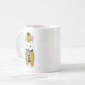 Rabbit-Klarinette Gold Black Kaffeetasse (Vorderseite Links)