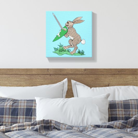 Rabbit Leinwanddruck (Insitu (Schlafzimmer))