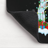 Rabbit Lights Xmas Tree Funny Dabbing Rabbit Chris Mousepad (Ecke)