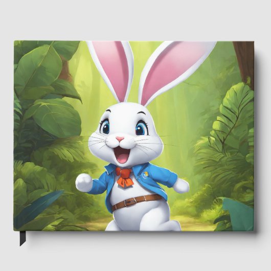 Rabbit Logo Black Guest Book Gästebuch (Vorderseite)