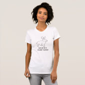 Rabbit Lover, einfaches Design T-Shirt (Vorne ganz)