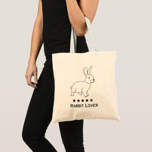 Rabbit Lover, einfaches Design Tragetasche (Vorderseite (Produkt))