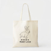 Rabbit Lover, einfaches Design Tragetasche (Vorne)