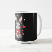 Rabbit Lover Heart Girl Kaffeetasse (VorderseiteRechts)