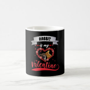 Rabbit Lover   Kaninchen ist mein Valentine Kaffeetasse