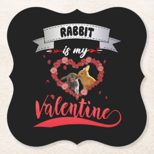 Rabbit Lover Kaninchen ist mein Valentine Untersetzer