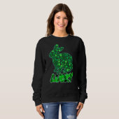 Rabbit Lucky Buffallo Sham Rocked Green St Patrick Sweatshirt (Vorne ganz)