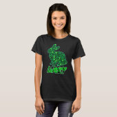 Rabbit Lucky Buffallo Sham Rocked Green St Patrick T-Shirt (Vorne ganz)