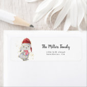 Rabbit lustige Weihnachten lustige Klassik Round A (Insitu)