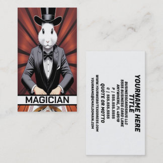 Rabbit Magician Hat Visitenkarte