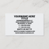 Rabbit Magician Hat Visitenkarte (Rückseite)