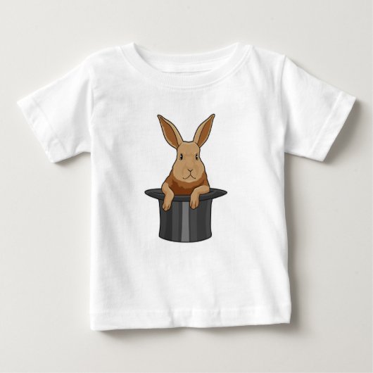 Rabbit Magician Magician Hut Baby T-shirt (Vorderseite)