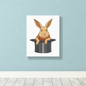 Rabbit Magician Magician Hut Leinwanddruck (Insitu (Holzboden))