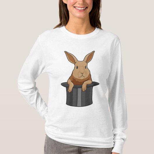 Rabbit Magician Magician Hut T-Shirt (Vorderseite)