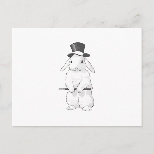 RABBIT MAGICIAN POSTKARTE (Vorderseite)