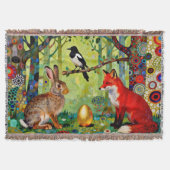 Rabbit, Magpie, Fox and “The Forest’s Secret” Decke (Vorderseite)