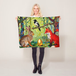 Rabbit, Magpie, Fox and “The Forest’s Secret” Fleecedecke