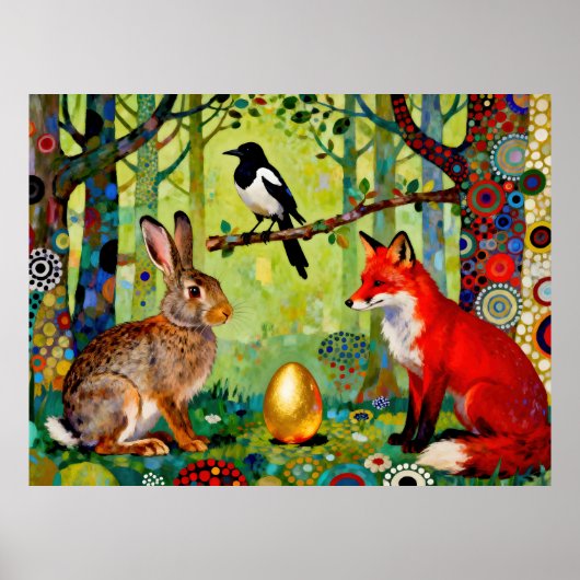 Rabbit, Magpie, Fox and “The Forest’s Secret” Poster (Vorne)