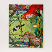 Rabbit, Magpie, Fox and “The Forest’s Secret”  Puzzle (Vertikal)