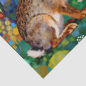 Rabbit, Magpie, Fox and “The Forest’s Secret”  Seidenpapier (Detail)