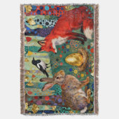 Rabbit, Magpie, Fox and “The Golden Goose Egg” Decke (Vorderseite Vertikal)