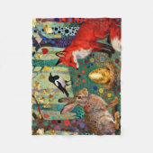 Rabbit, Magpie, Fox and “The Golden Goose Egg” Fleecedecke (Vorderseite)