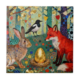 Rabbit, Magpie, Fox and “The Golden Goose Egg” Fliese