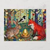 Rabbit, Magpie, Fox and “The Golden Goose Egg” Postkarte (Vorderseite)