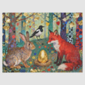 Rabbit, Magpie, Fox and “The Golden Goose Egg” Seidenpapier (Vorderseite)