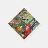 Rabbit, Magpie, Fox and “The Golden Goose Egg” Serviette (Ecke)