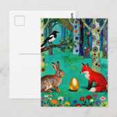 Rabbit, Magpie, Fox and “The Sharing Path” Postkarte (Vorne/Hinten)
