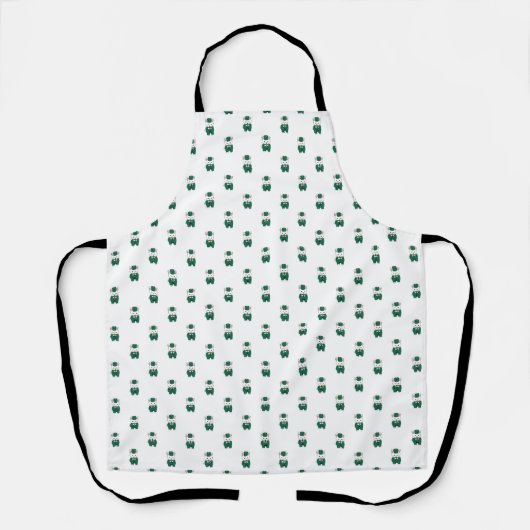 Rabbit Marching Band Klarinette Green Gold Schürze (Vorderseite)