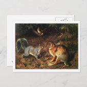 Rabbit Meet Eichhörnchen Postkarte (Vorne/Hinten)