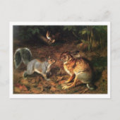Rabbit Meet Eichhörnchen Postkarte (Vorderseite)