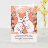 rabbit message happy birthday karte (Gelbe Blume)