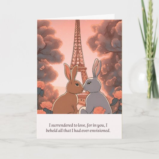 rabbit message happy birthday karte (Vorderseite)