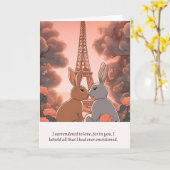 rabbit message happy birthday karte (Gelbe Blume)