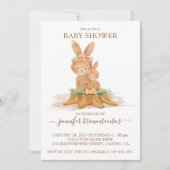 Rabbit Mommy Bunny Baby Einladung (Vorderseite)