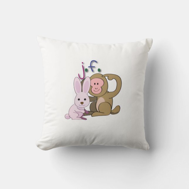 rabbit & monkey kissen (Vorderseite)