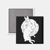 Rabbit Moon Magnet (Vorderseite/Rückseite)