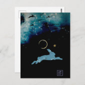 Rabbit Moon Postkarte (Vorne/Hinten)