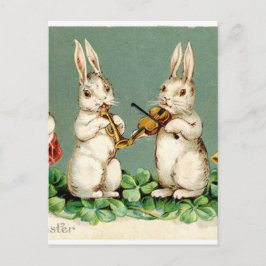 Rabbit Musikband Antiquitätenfest Ostern Grüße Feiertagspostkarte