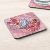 Rabbit named Ladybug Getränkeuntersetzer (Linke Seite)