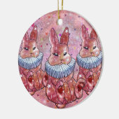 Rabbit named Ladybug Keramik Ornament (Links)