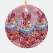 Rabbit named Ladybug Keramik Ornament (Hinten)