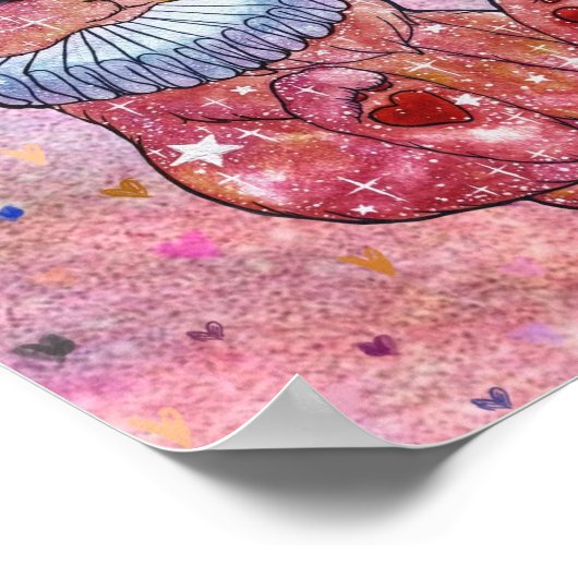 Rabbit named Ladybug Poster (Ecke)