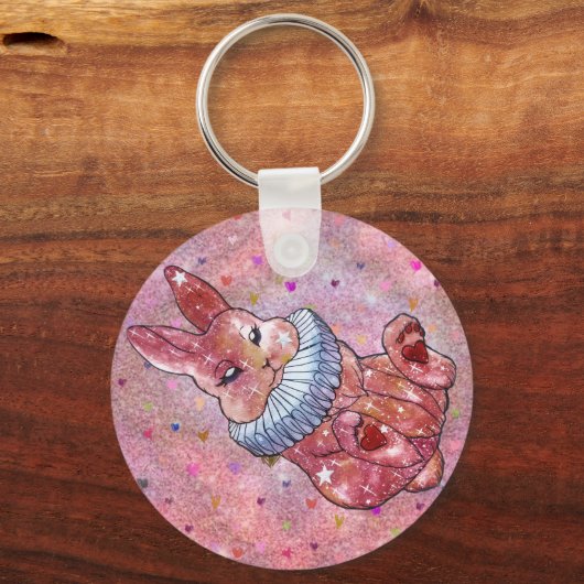 Rabbit named Ladybug Schlüsselanhänger (Rückseite)