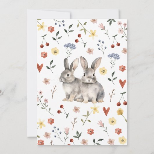 Rabbit Oaster Brunch Party Einladung (Rückseite)