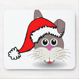 Rabbit Oaster Bunny Animal Christmas Weihnachtsman Mousepad