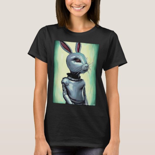 Rabbit Oaster Bunny Cyber Future ScFi Tier 2 T-Shirt (Vorderseite)